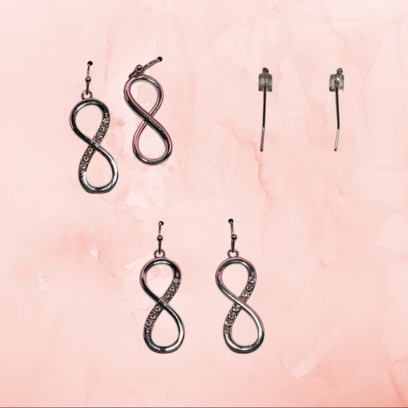 Swarovski Crystal Infinity Earrings (NWOT) - Picture 2 of 3